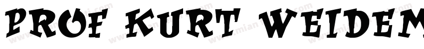 PROF KURT WEIDEMANN字体转换